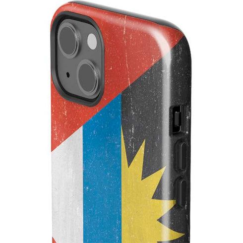 Antigua and Barbuda Flag Distressed iPhone 14 Plus Impact Case